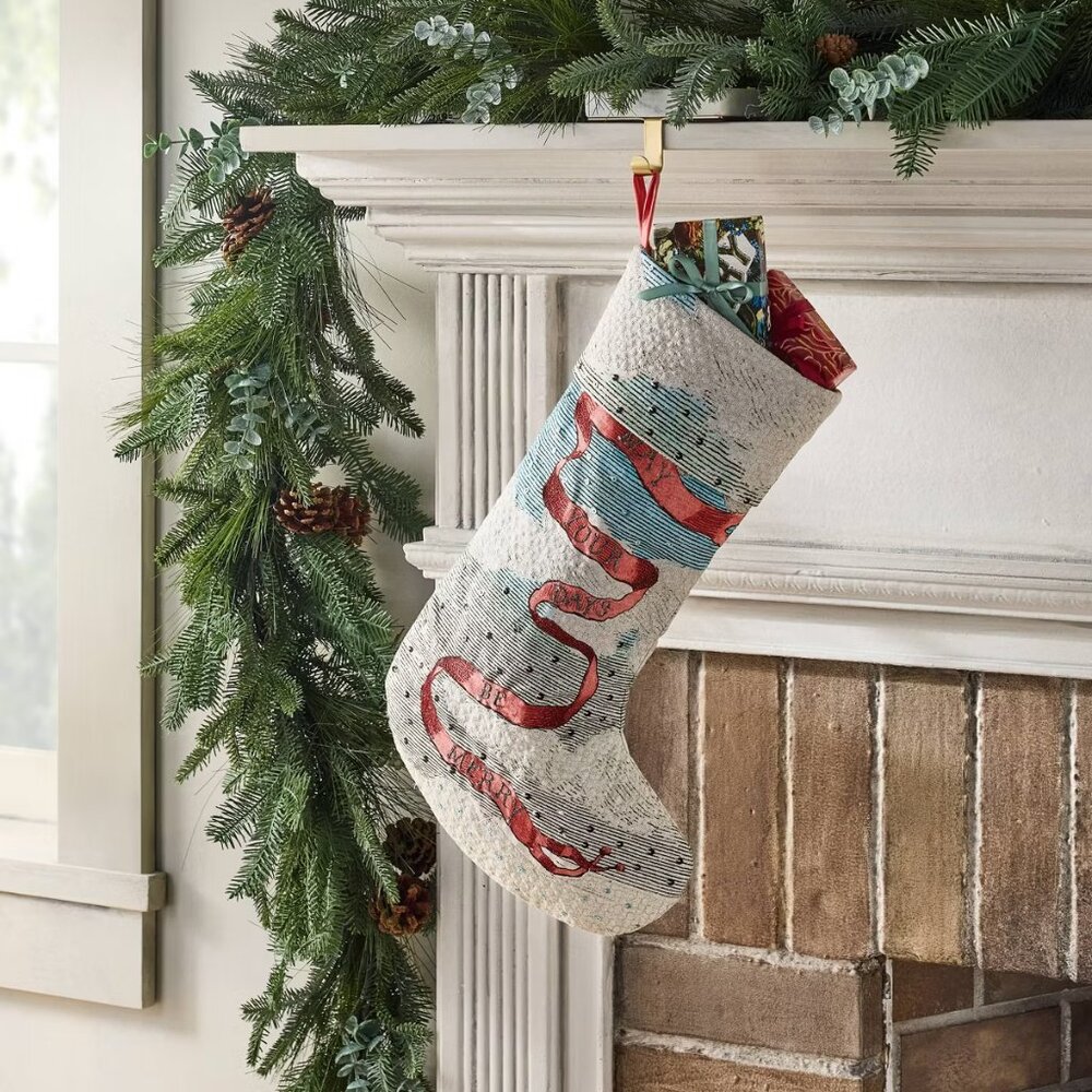 John Derian for Target "May Your Days Be Merry" Stocking NWT